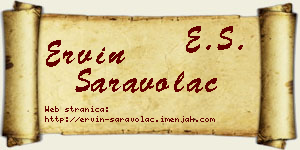 Ervin Saravolac vizit kartica